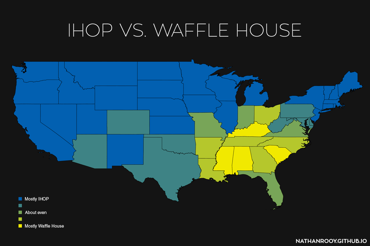 IHOP v. Waffle House - By State